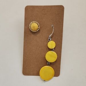 Yellow Triple Drop Dangle Earrings - Women Jewelry